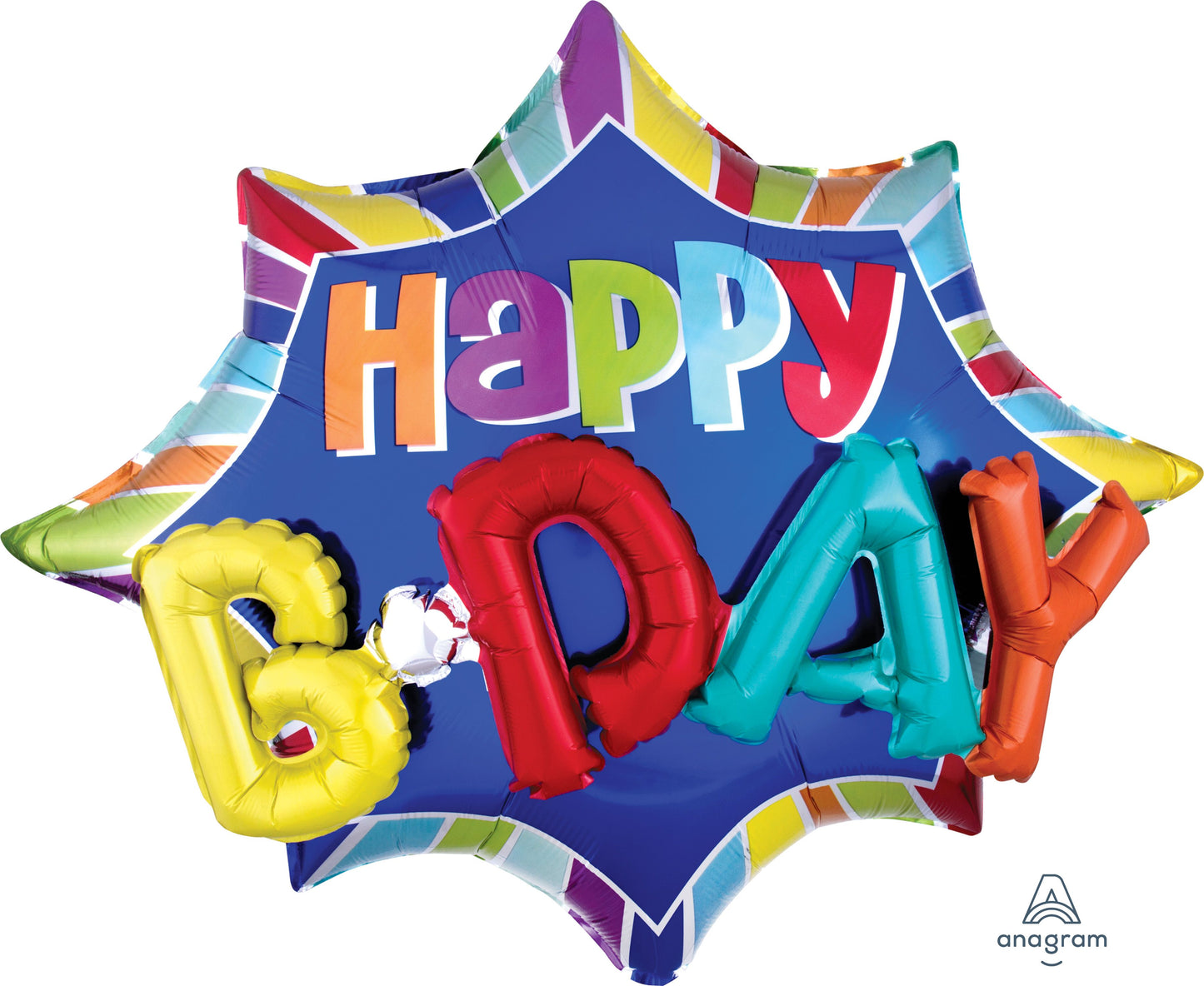 Happy Bday 35" Foil 3D