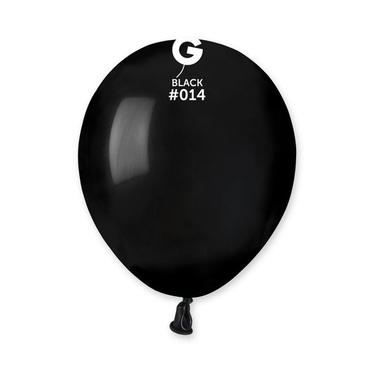 Gemar 5" Latex Balloon Black 100PC
