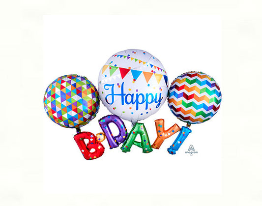 Happy Bday Multi Balloon