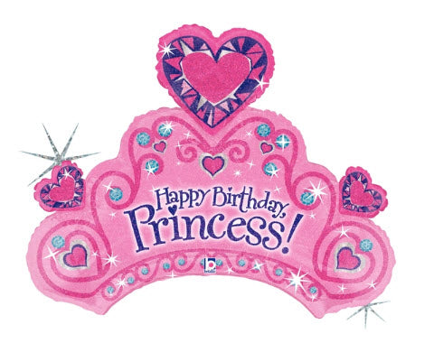 Holographic 34" Happy Birthday Princess
