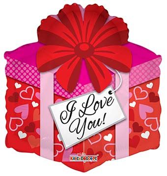 I Love You Gift Shape Foil 18"